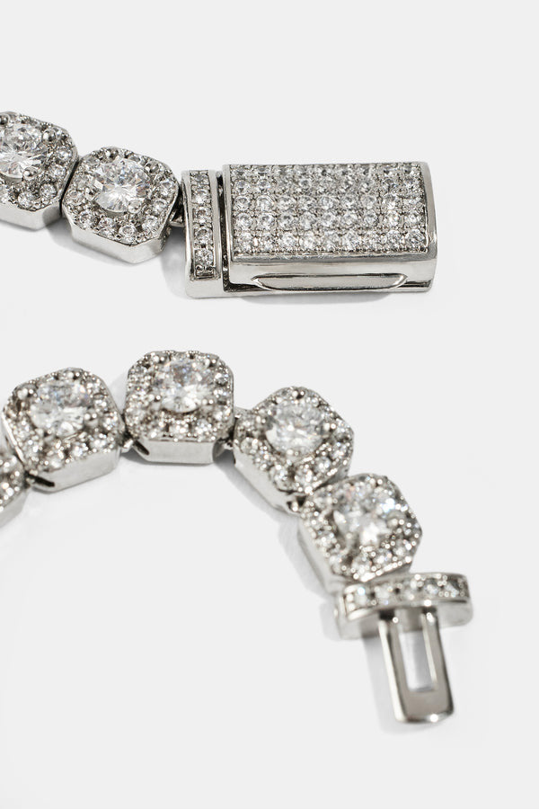 Bracelet tennis à grappes de 7 mm