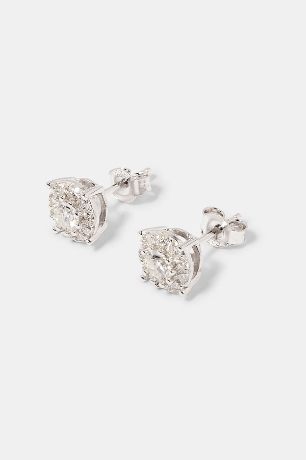 BOUCLES MOISSANITE CLUSTER STUD