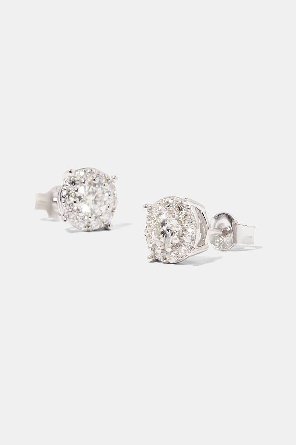 BOUCLES MOISSANITE CLUSTER STUD
