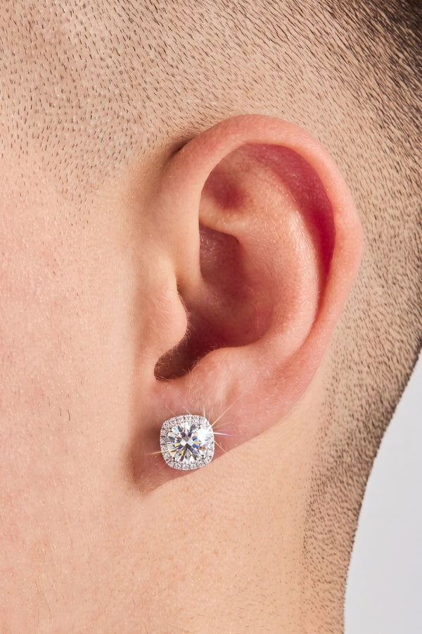 BOUCLES MOISSANITE CLUSTER STUD