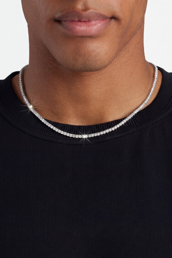 CHAÎNE TENNIS – 3MM – OR BLANC