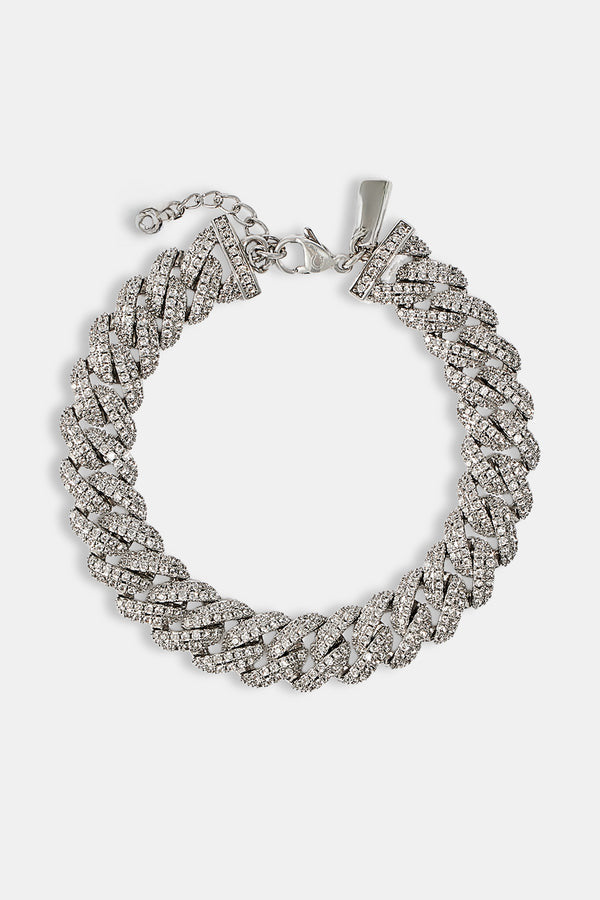 Bracelet cubain glacé 8 mm